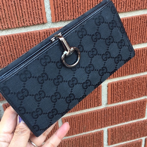 PC: Gucci EUC++ Monogram Horsebit Clasp Long Wallet (W47) - Picture 1 of 9